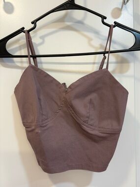 Active USA Mauve Cropped Bustier Tank